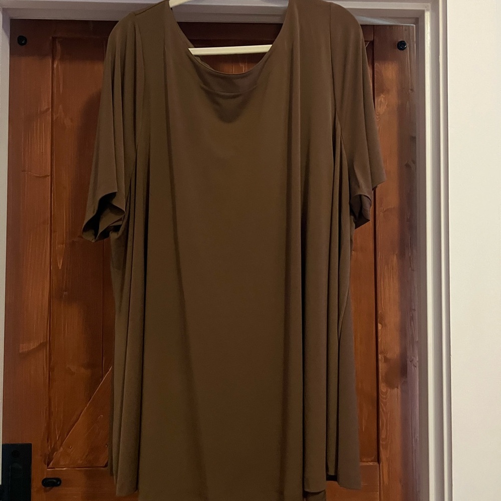 Lane Bryant Brown Tunic Top